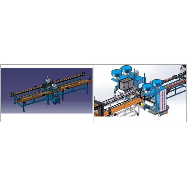 Automatic loading and unloading and fully automatic steel plate radiator and cooler production line