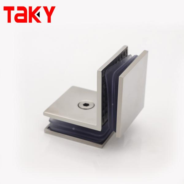 Shower 90 degree Square Glass Door Corner Clamp Railing Holder Hinge Tempered Glass Clamps
