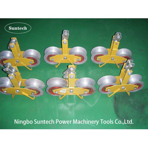 Tandem Sheave Stringing Block with Nylon Pulley and Twin Sheave Design for 25 Rated Load Transmission Line