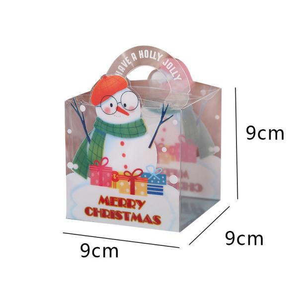 Logotipo personalizado de plástico dobrável PVC Caixa de bolo caixa de presente PET clara Para doces de maçã de Natal