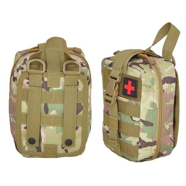 Military First Aid Pouch Bag, Military Chest Shoulder Backpack, Outdoor Emergency Survival Kit Quick Release Design