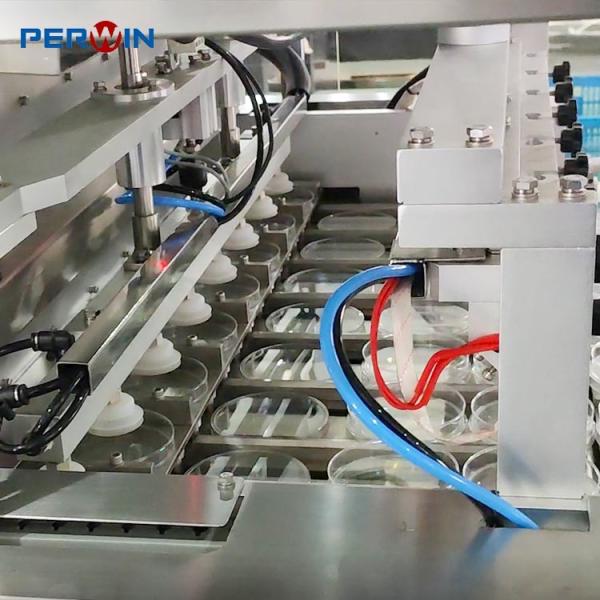 6 Lanes Petri Dish Filling Machines For Multiple Dish Types 90mm 55mm Contact Dishes