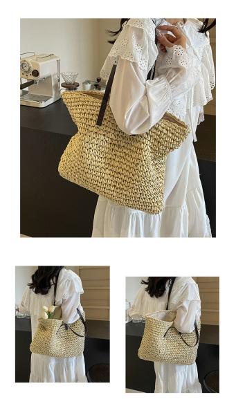 Crochet Raffia Tote Bag Kit Set For Beginners Beach Tote Bag For Women Beach Straw Handmade Bag Woven Rattan Bag For Women Raffia Yarn For Crocheting Raffia Paper Ribbons For Craft