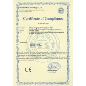 China Kingmax Industrial Co.,ltd. Certifications