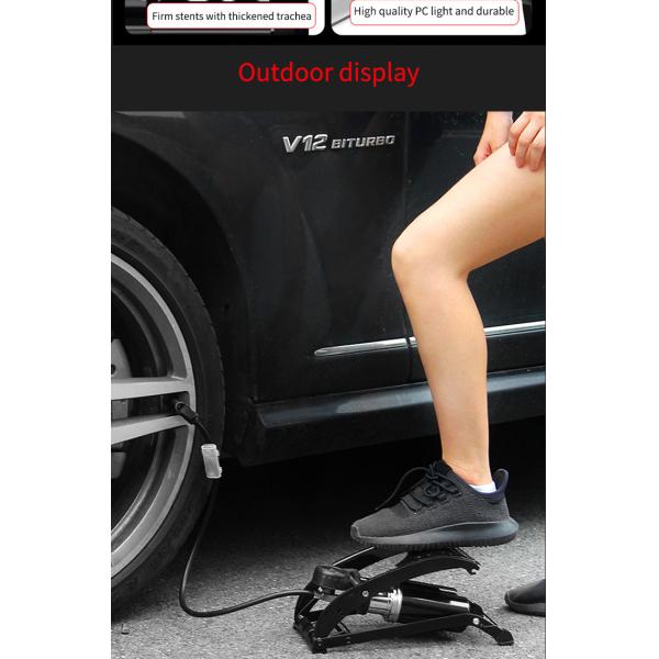 Steel Engineering Plastic Foot Pump for Bicycle Motor Car High Pressure Portable Pump