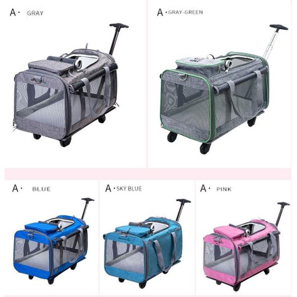 4 Wheel Pet Trolleys Easy Walk Folding Carriage Pet Stroller For Small Dogs Cats