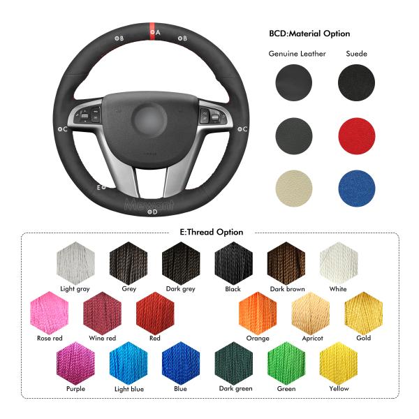 Customized Available Durable Suede Hand Sewing Steering Wheel Cover Wrap for Holden Commodore VE Ute Calais Caprice 2006-2013