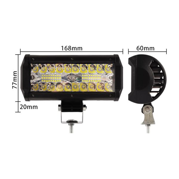 7 Inch LED Work Light Bar 120W 40LED Plastic Spot Light For Off Road Truck SUV