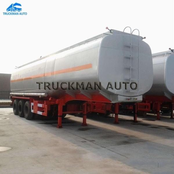 35 Cbm Oil Truck Tanker , Fuel Tanker Semi Trailer  For Diesel And Petrol