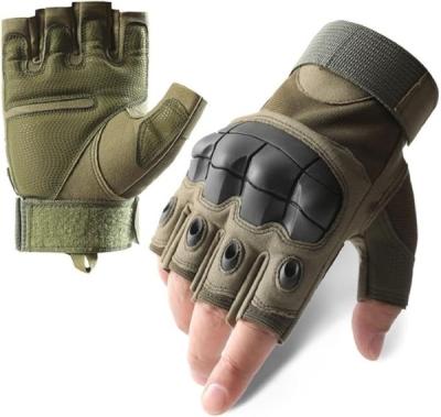 Polyurethane Palms Mens Waterproof Fingerless Gloves Outdoor Tactical Gear Flexible Lightweight