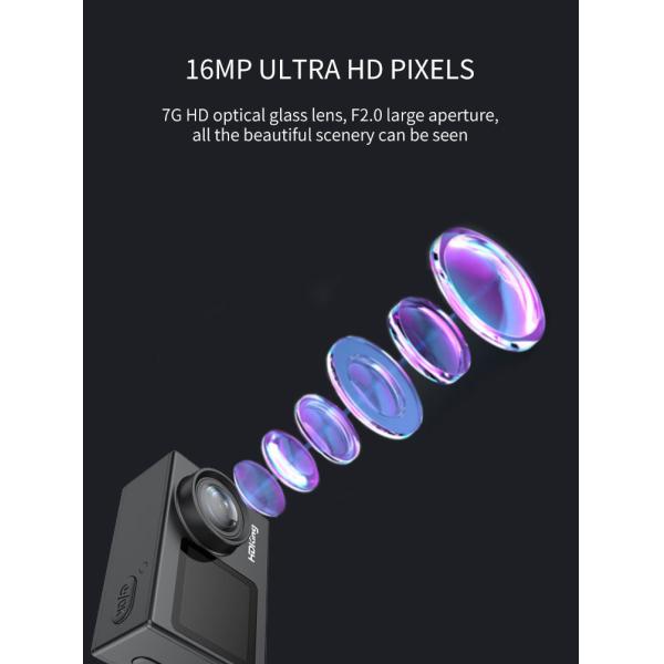 4k Ultra HD Touch Screen Action Camera Ip68 Waterproof EIS Swimming