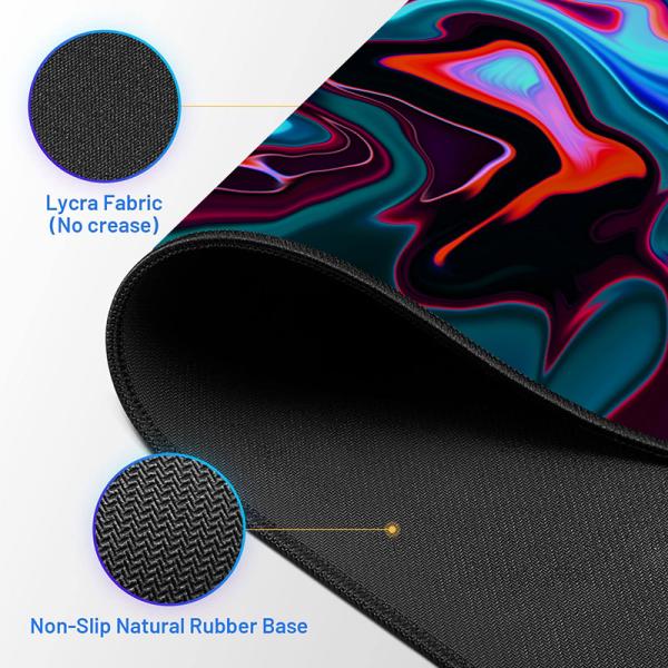 Custom Eco-Friendly Non-Slip Waterproof Rubber Large Size Mouse Pad with Lock Edge