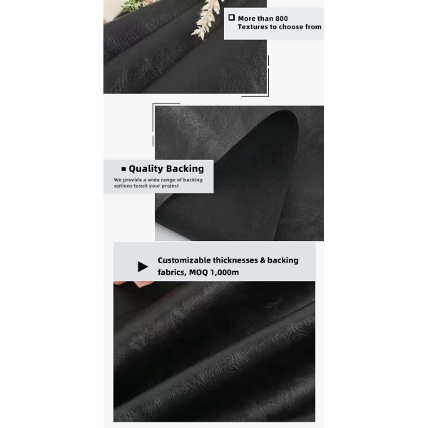 Wholesale PVC Synthetic Leather Materials Double Brushed with Various Embossed Patterns for Furniture & Craft Use