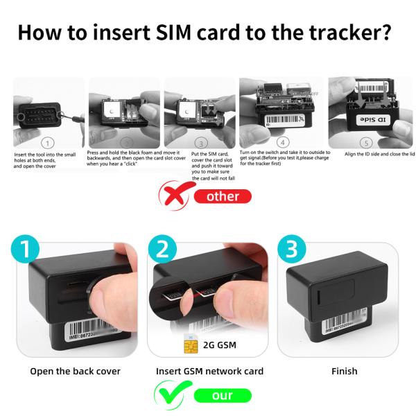 отслежыватель 2G GSM OBD GPS для переключателя OBD интерфейса OBD автомобиля