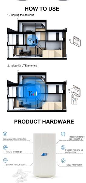 4g lte 12dbi directional Repeater External Antenna 4g Outdoor Antenna for router