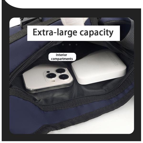 Custom Crossbody Chest Bag With Bottle Holder For Camping Biking Travel Cycling