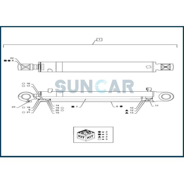Набор уплотнения плунжерного штока цилиндра качания PS01V00004R400 приспосабливает СЛУЧАЙ CX55B