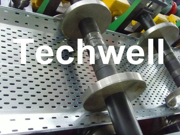 Hot - Dip Galvanizing Steel Strip Cable Profile, Cable Tray Roll Forming Machine TW-CBT300