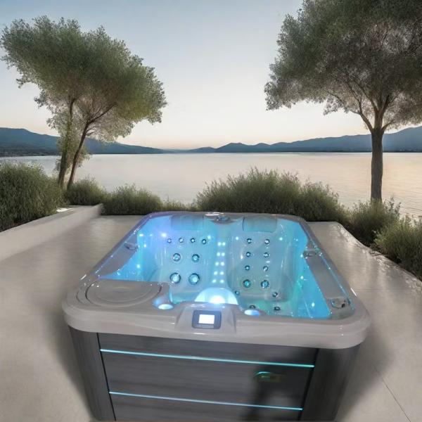 Temps de loisirs en famille Jacuzzi en plein air Spa baignoire thermale avec fonction hydrothérapie de massage chauffant