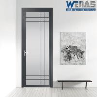 Waterproof 6063-T5 Aluminium Casement Doors Heavy Duty With Insulated Glass