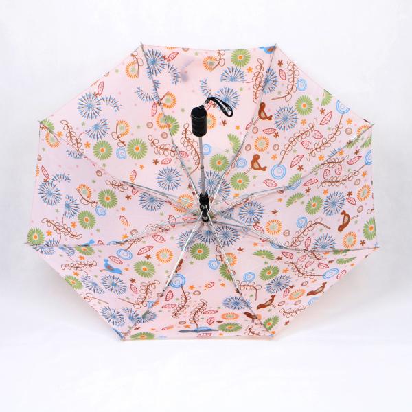Automatic Women'S Two Fold Umbrella 190T Ployester Ladies Telescopic Umbrellas