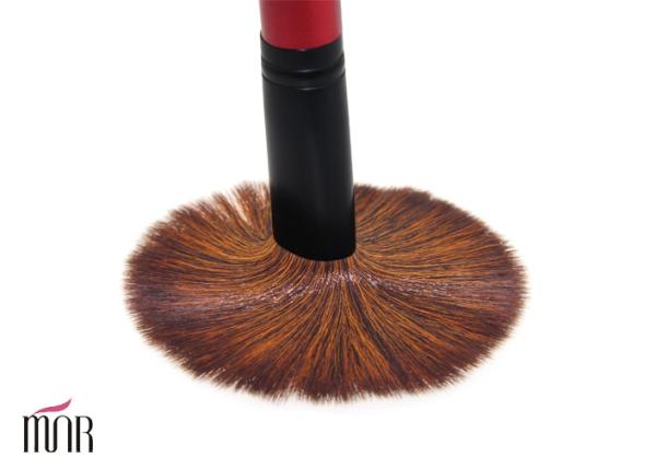 Red Handmade Contour Blush Brush Soft Makeup Brushes With Synthetic Hair