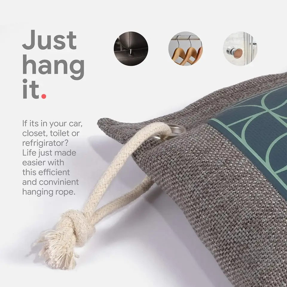 200g Activated Bamboo Charcoal Air Purifying Bag for Home Office Car Hotel Odor Absorption