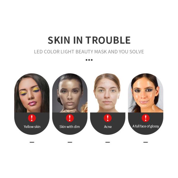 50hz 60hz 7 Colors Photon LED Facial Mask For Skin Rejuvenation