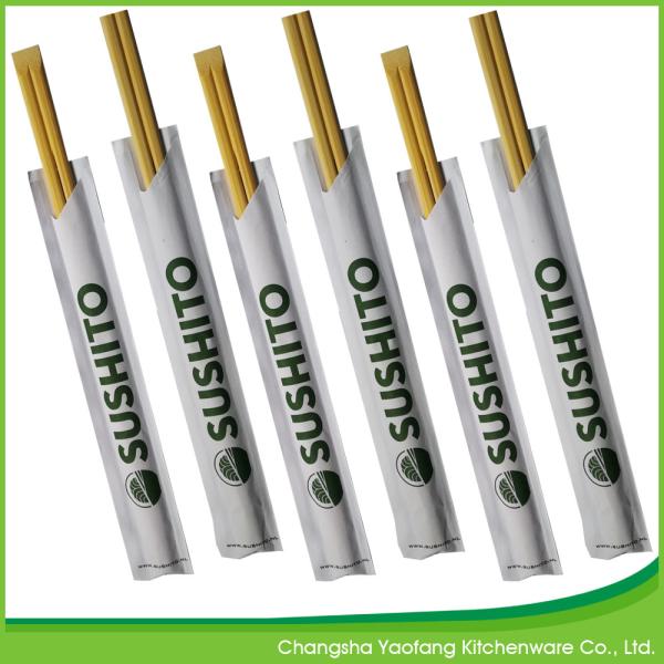Bamboo Natural Disposable Restaurant Chop Sticks 24cm Tensoge Open Paper Packing