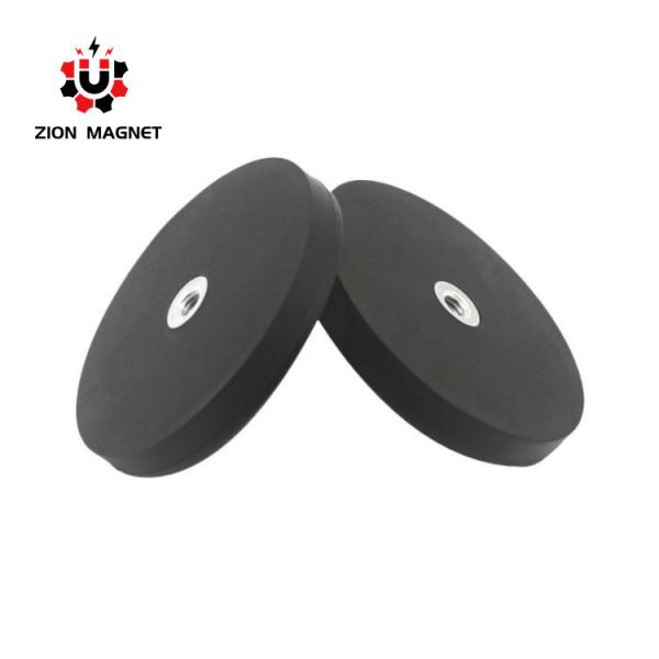 High Temperature Rubber Coated Round Neodymium Magnet with Punching Processing Service