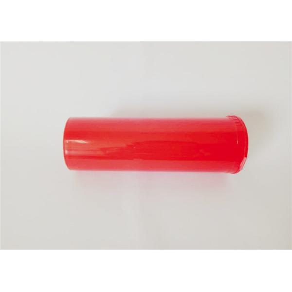Easy Open Opaque Red Pop Top Vials , Pop Top Jars Blocking UV Rays For Marijuana
