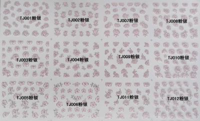 Nail Art Stickers,Nail Art Decals, Water Slide Nail Stickers, TJ01-12 pink