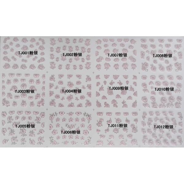 Nail Art Stickers,Nail Art Decals, Water Slide Nail Stickers, TJ01-12 pink