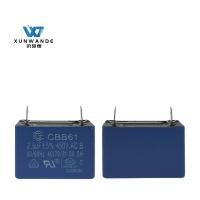 Ar condicionado condensador CBB61 450V 2.5uf AC arranque condensador azul ROHS 187 Terminal