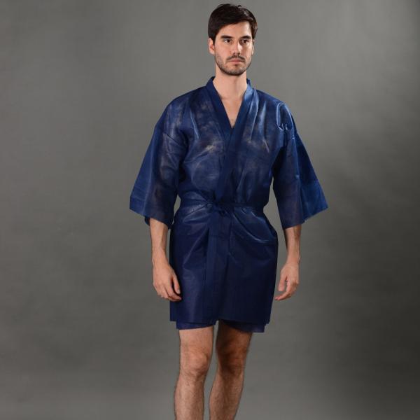 S&J Beauty Spa Disposable Wrap Bathrobe Non Woven Bathrobe Disposable Gown Disposable Kimono Robe