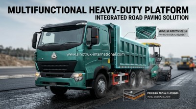 Heavy SINOTRUK HOWO A7 Garbage Dump Truck With Long Life Time , 5800*2300*1500mm