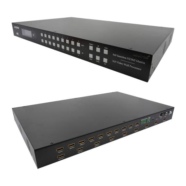 9x9 4K Video Wall Controller Seamless Switching 4k HDMI 9x1 Multi Viewer 1080P