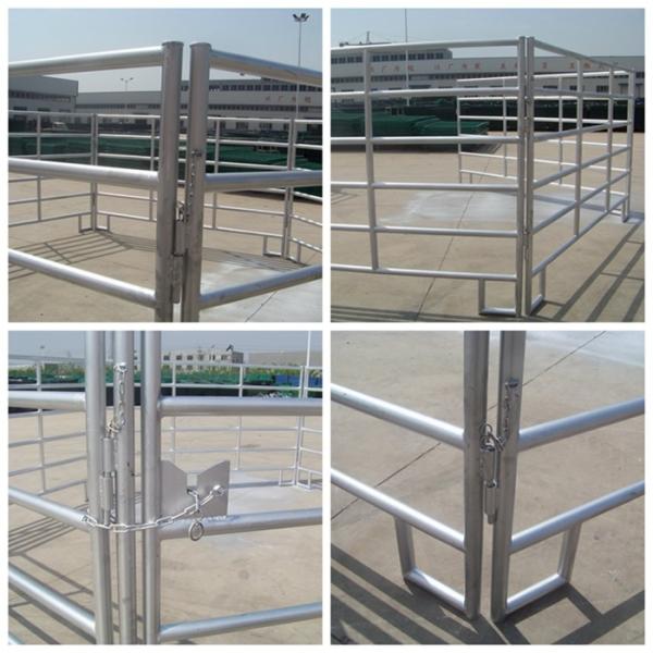 Hot Dipped Galvanized Livestock Fence Panels Easily Assembled 5 Rail Horse Panels