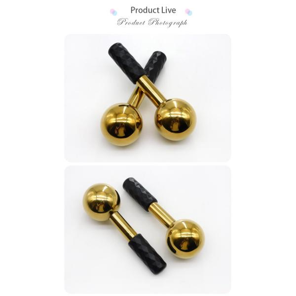 Facial Massager for Cooling and Reducing Dark Circles Stainless Steel Ice Globes