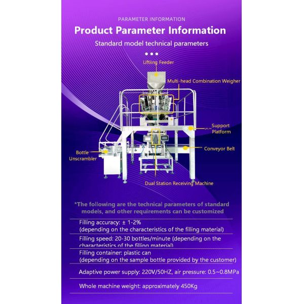 Highly Productive Fully Automatic Granule Chips Combination Weigher Filling Machine CH-GGGZ