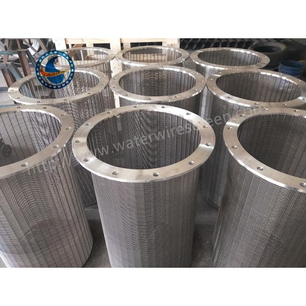 Wedge Wire 650mm Dia Rotary Drum Screen With Flange