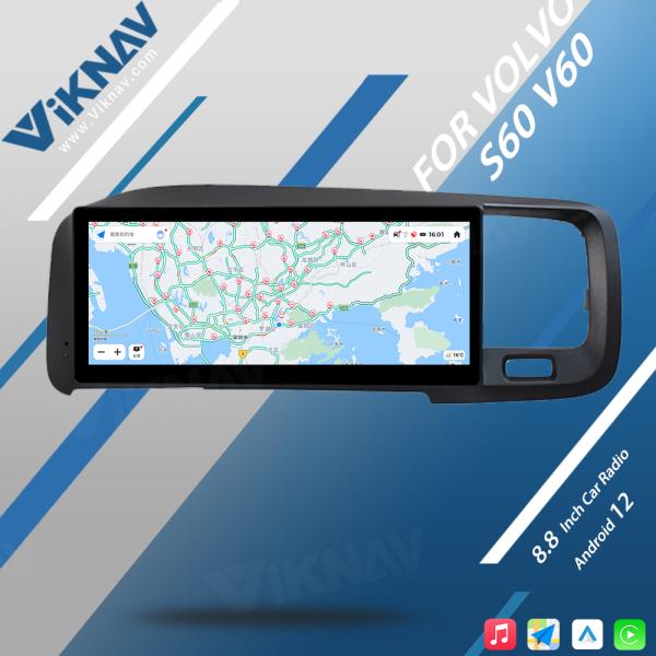 FM FA S60 V60 Volvo Bluetooth Radio 2011-2017 Мультимедийный авторадио HD экран