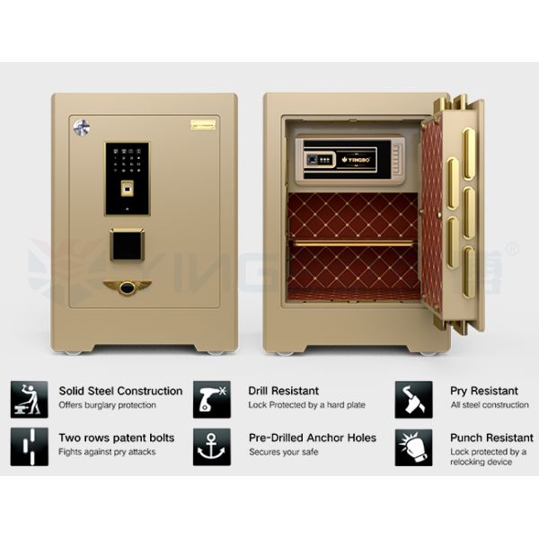 YB/ZY-58 Luxury Small Commercial Safe Box Vertical Lock Design Bank Security
