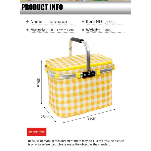 Продуктовые сумки перемещения покупок BSCI располагаясь лагерем, складная изолированная корзина пикника