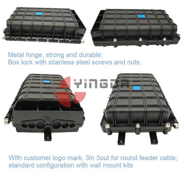 Прямо через размер портов 295 * 202 * 81мм коробки замка для канатов 6 волокна