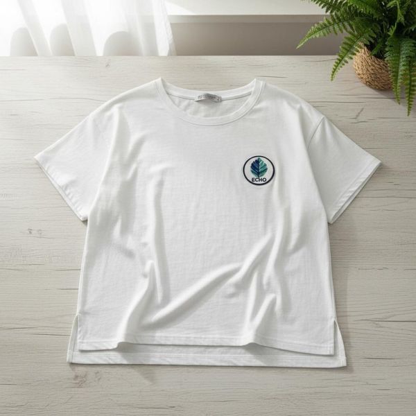 Hot Sales Women's Slit T-Shirt - Polyester/Cotton Blend, Customizable Logo, Army Green Color