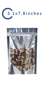 Self-Sealing Zipper Pouch, Resealable Odor Proof Bags, Zip Top Waterproof, Food Storage, Heavy Duty Zip lockk