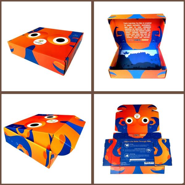OEM Corrugated Cardboard Logo Custom Subscription Box Packaging For Toys
