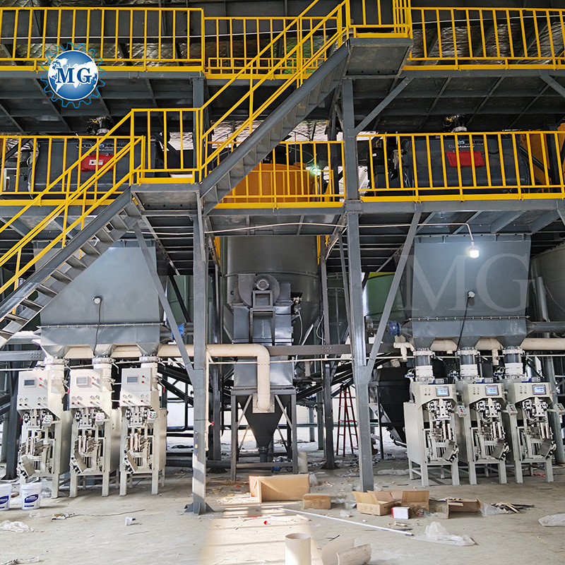 High Speed Mixing Dry Powder Mortar Production Line Wall Putty Gypsum Skim Coat Mixer Ceramic Tile Adhesive Grout Making Machine