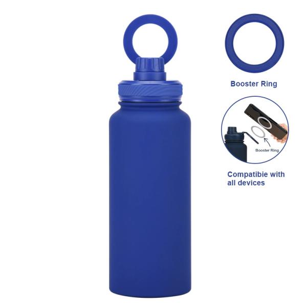 New Cross-border Mobile Phone Magnetic Stand Water Cup Outdoor Large-capacity 1L Insulated Cup Stainless Steel Sports Water Bottle